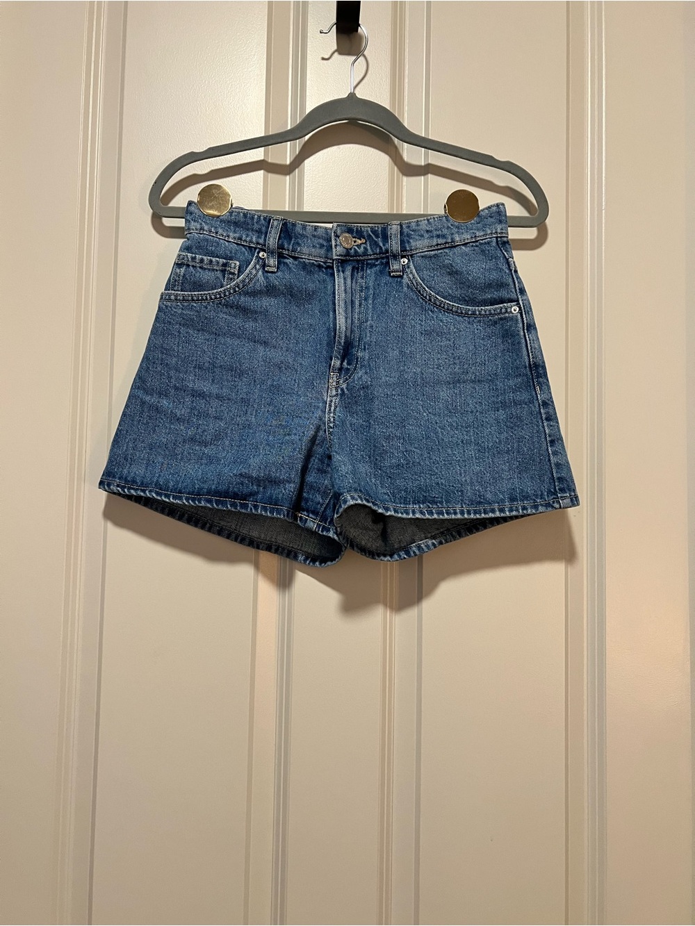 Mango Classic Blue Denim Shorts